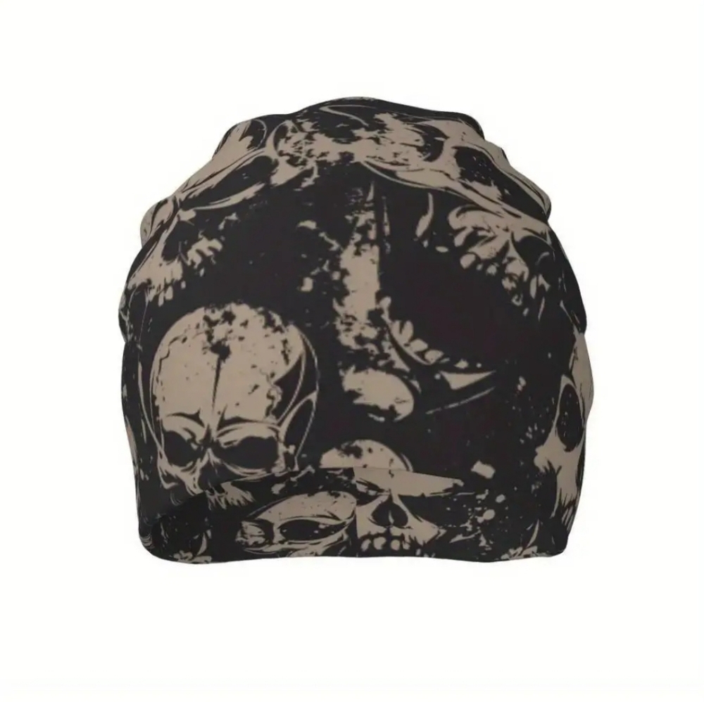 Skull beanie cap slouchy skeleton hat - Picture 2 of 9